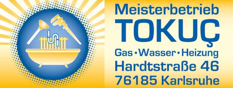Original-Logo Meisterbetrieb TOKUÇ Gas Wasser Heizung